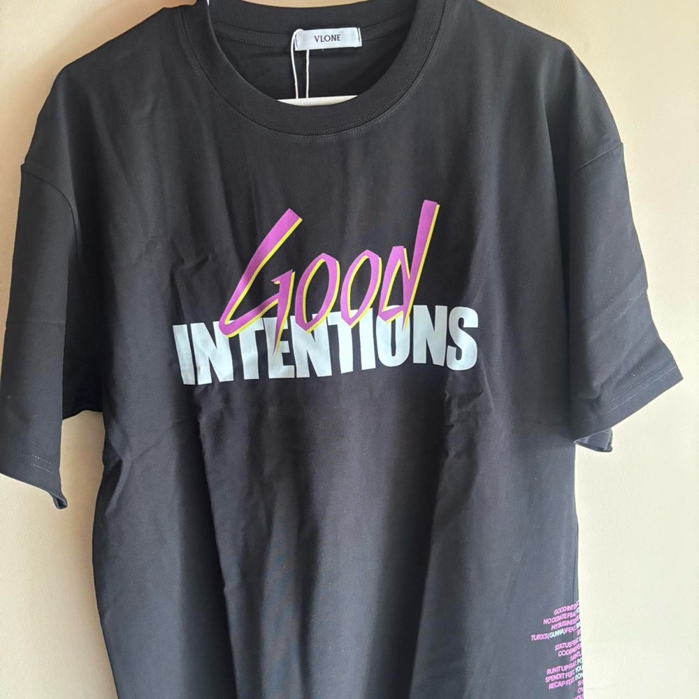 VLONE Black 'Good Intentions' Graphic Tee